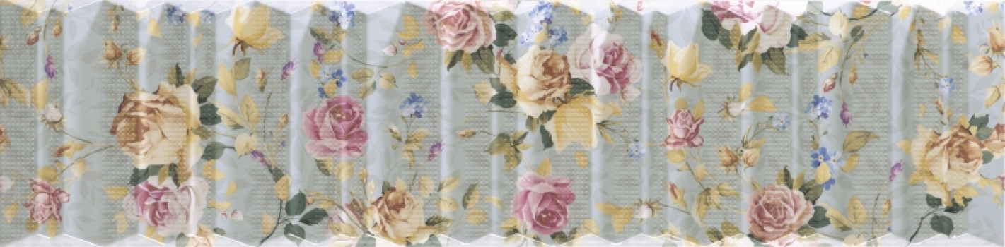 Плитка настенная 60x15 Folding Roses матовый под ткань голубой 11мм 187189 Dune Плитка настенная 60x15 Folding Roses матовый под ткань голубой 11мм 187189 Dune