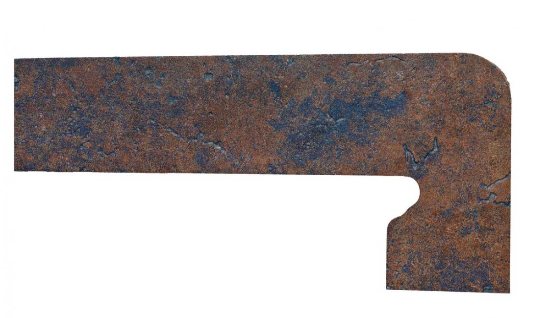Плитка клинкерная 40x18 Metalica Cherry 327 Плинтус Флор. Ступени Правый/Zanquin Fiorentino Dcha противоскользящая коричневый 8мм Exagres Плитка клинкерная 40x18 Metalica Cherry 327 Плинтус Флор. Ступени Правый/Zanquin Fiorentino Dcha противоскользящая коричневый 8мм Exagres