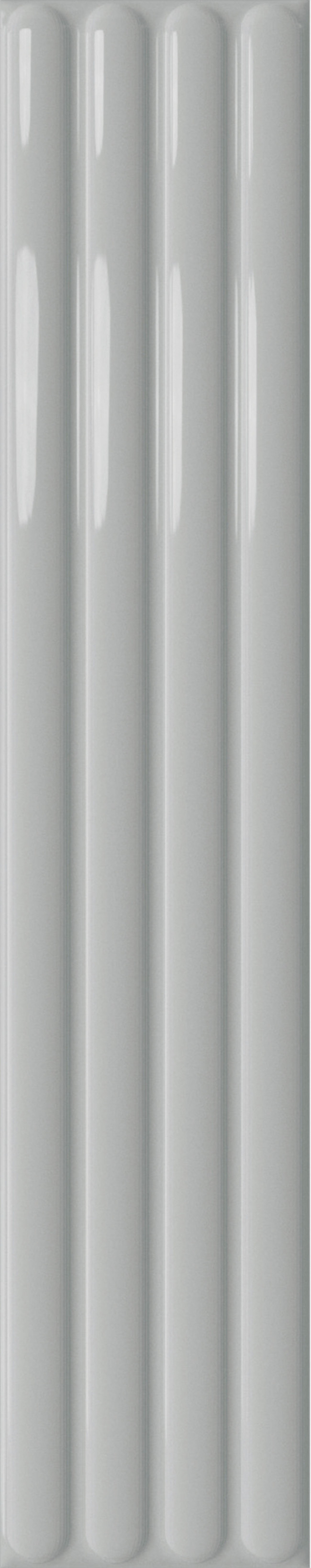 Плитка настенная рельефная 54x11 10мм Plinto Out Grey Gloss глянцевая серый Dna Плитка настенная рельефная 54x11 10мм Plinto Out Grey Gloss глянцевая серый Dna