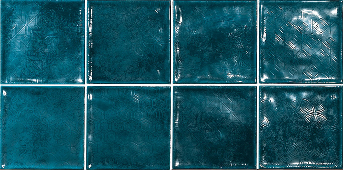 Плитка настенная декорированная 15x15 7.4мм Decorado Chic Marino глянцевая синий El Barco Плитка настенная декорированная 15x15 7.4мм Decorado Chic Marino глянцевая синий El Barco