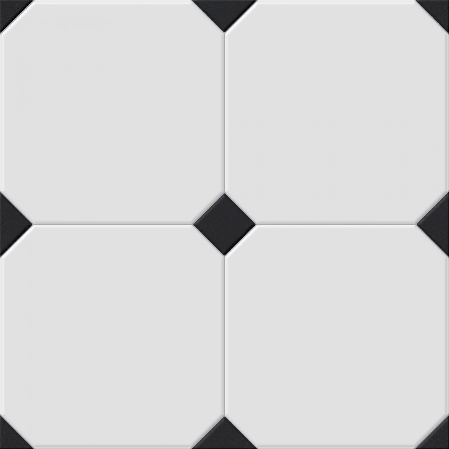 Плитка 58x58 9мм Бетера черно-белый матовая El Molino Плитка 58x58 9мм Бетера черно-белый матовая El Molino