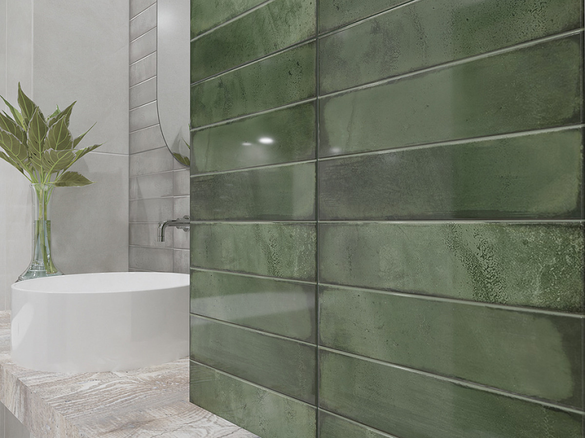 Керамическая плитка Azori 63x32 BRICKS GREEN 1с Керамическая плитка Azori 63x32 BRICKS GREEN 1с