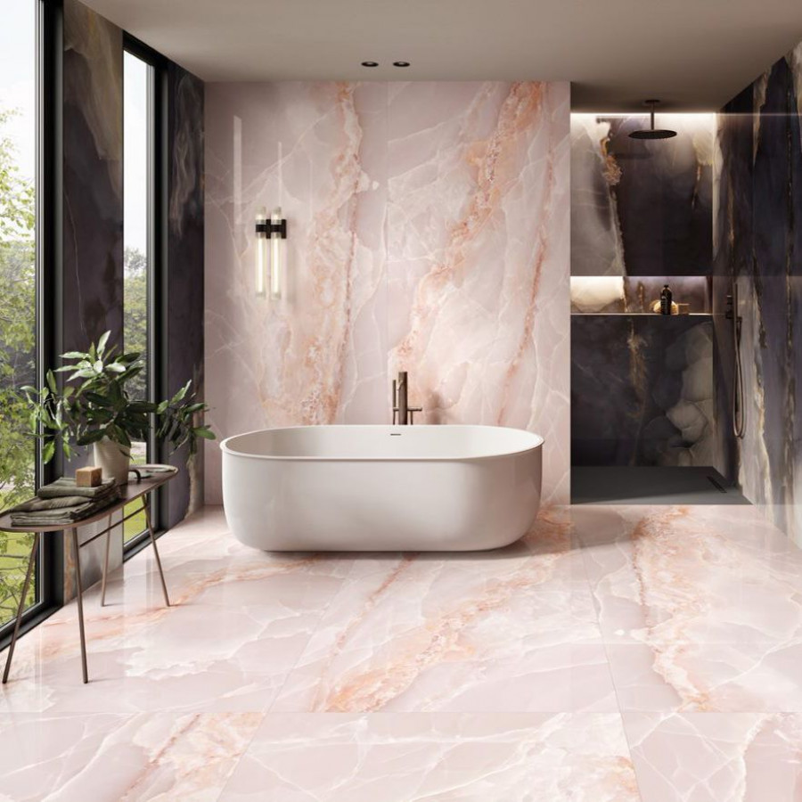 Керамогранит 60x30 Pink Silktech Tele Di Marmo Onix матовая розовый оникс 9.5мм Emil Ceramica Керамогранит 60x30 Pink Silktech Tele Di Marmo Onix матовая розовый оникс 9.5мм Emil Ceramica