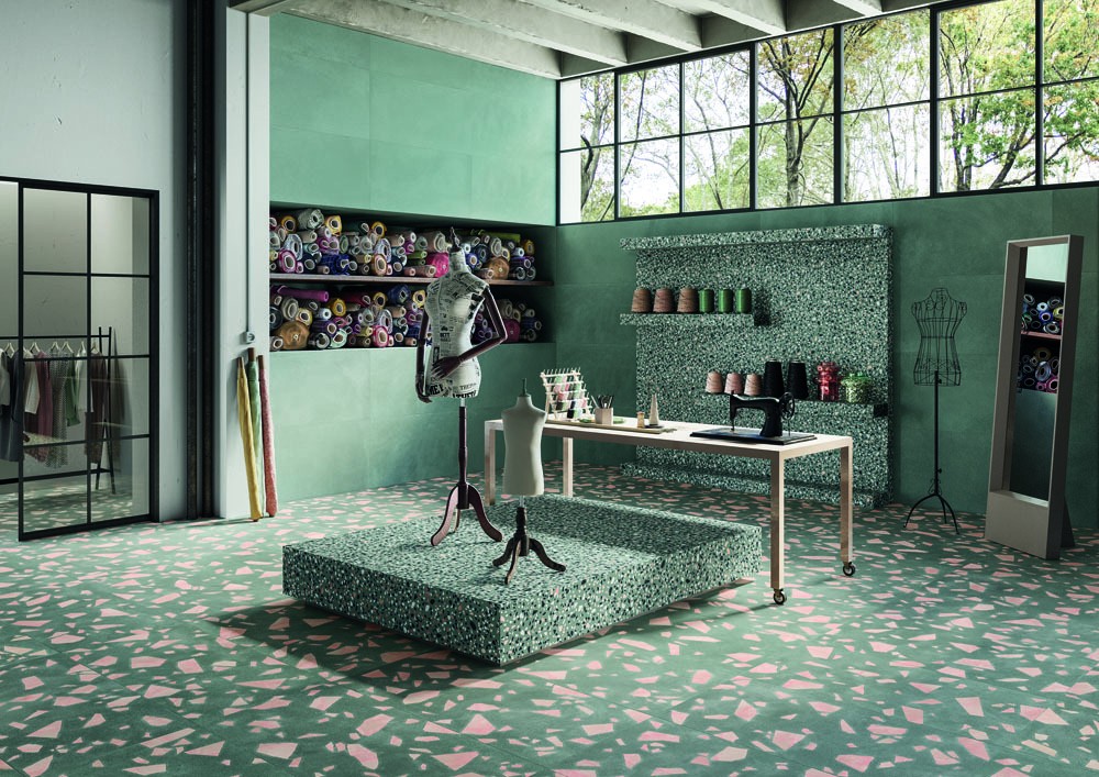 Керамогранит 120x60 Green Classic Medley матовая, неполированная зеленый камень 9.5мм Ergon Керамогранит 120x60 Green Classic Medley матовая, неполированная зеленый камень 9.5мм Ergon