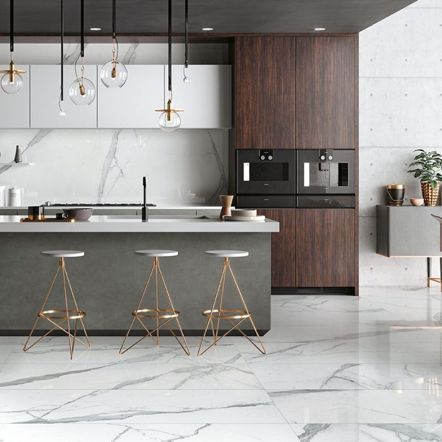 Керамогранит 280x120 Statuario Extra A Lucido Cosmopolitan глянцевая белый мрамор 6мм Mirage Керамогранит 280x120 Statuario Extra A Lucido Cosmopolitan глянцевая белый мрамор 6мм Mirage