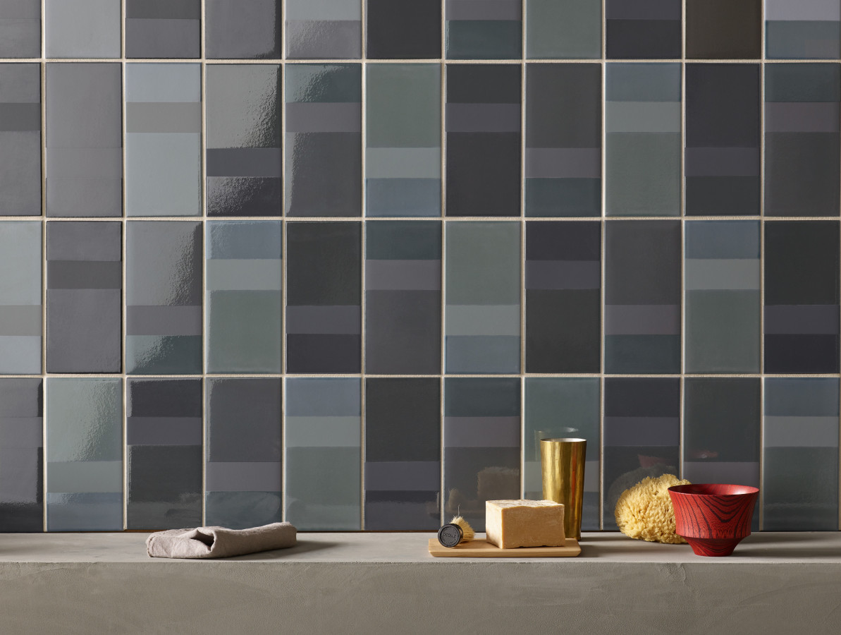 Керамогранит 20x10 Ash Dark Luc Diarama глянцевая, полированная зеленый в полоску 9мм Mutina Керамогранит 20x10 Ash Dark Luc Diarama глянцевая, полированная зеленый в полоску 9мм Mutina