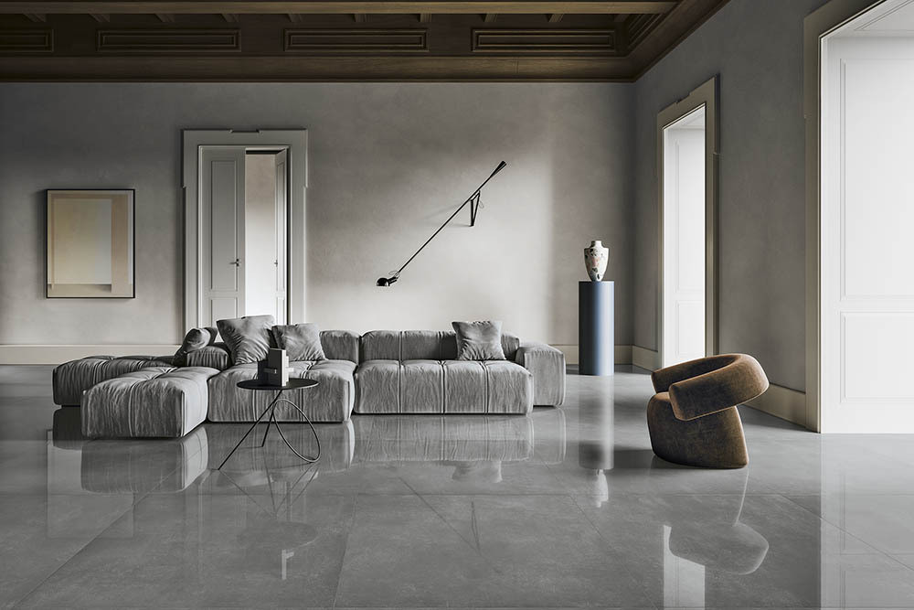 Керамогранит 120x60 Dark Strutturato Feel структурированная серый однотонный 9мм Refin Керамогранит 120x60 Dark Strutturato Feel структурированная серый однотонный 9мм Refin