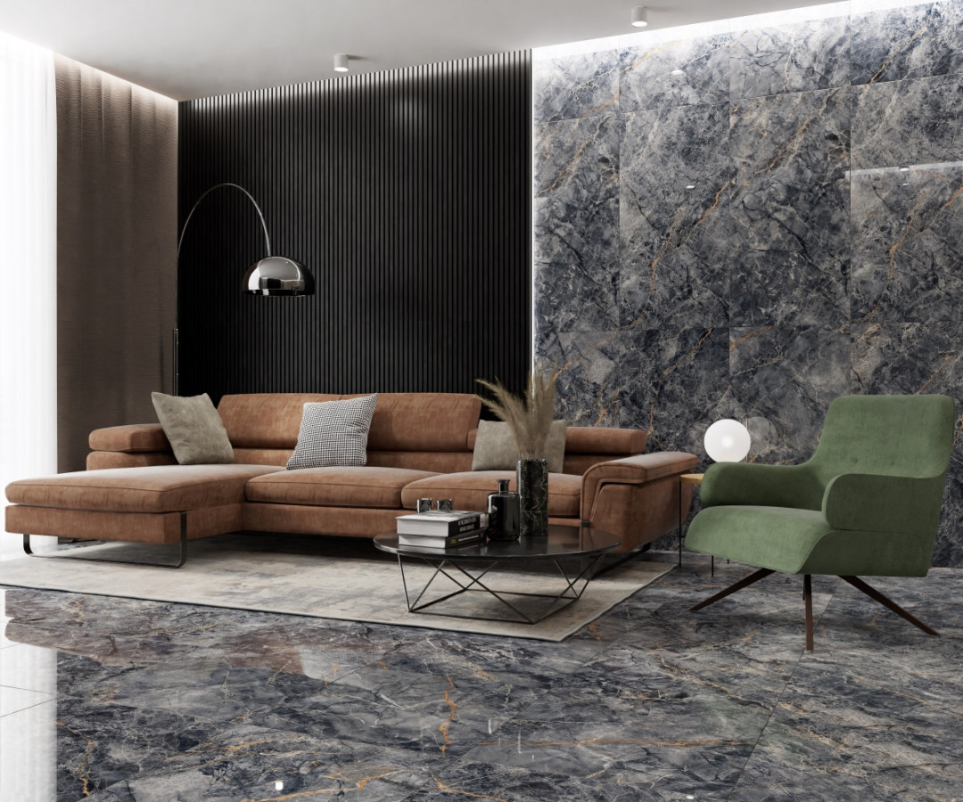 Керамогранит 60x60 French Nero GR113 мрамор чёрный полированная 9мм Primavera Керамогранит 60x60 French Nero GR113 мрамор чёрный полированная 9мм Primavera