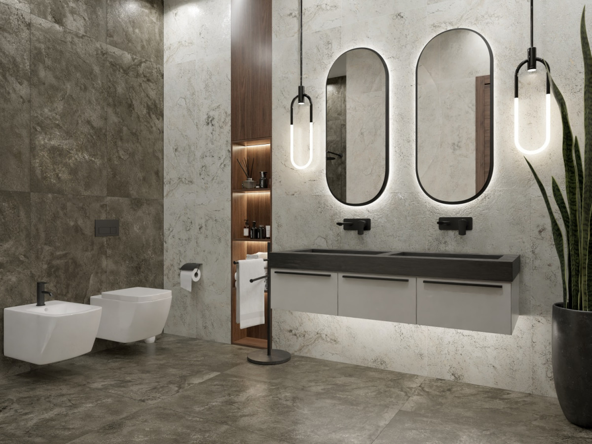 Керамогранит 120x60 Nola Dark PC205 камень серый punch-carving 9мм Primavera Керамогранит 120x60 Nola Dark PC205 камень серый punch-carving 9мм Primavera