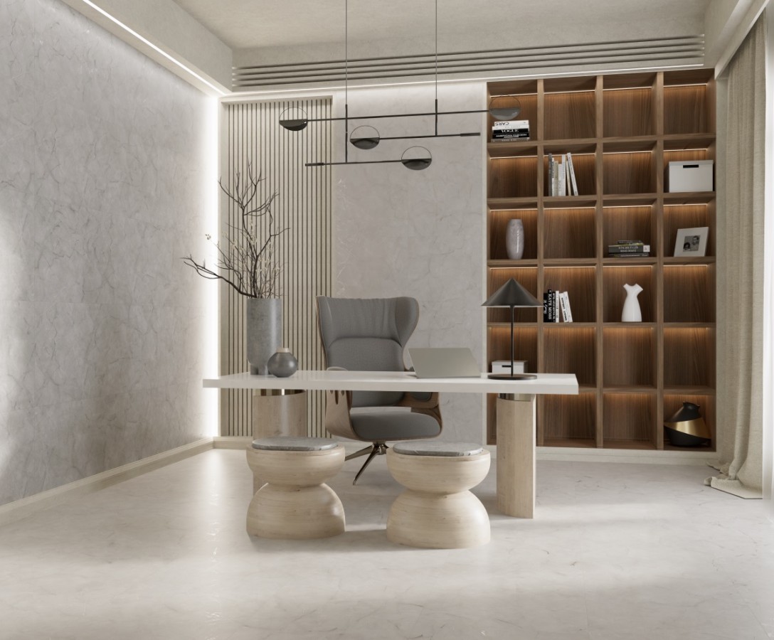 Керамогранит 120x60 Vanity Bianco CR230 камень светло-серый карвинг 9мм Primavera Керамогранит 120x60 Vanity Bianco CR230 камень светло-серый карвинг 9мм Primavera