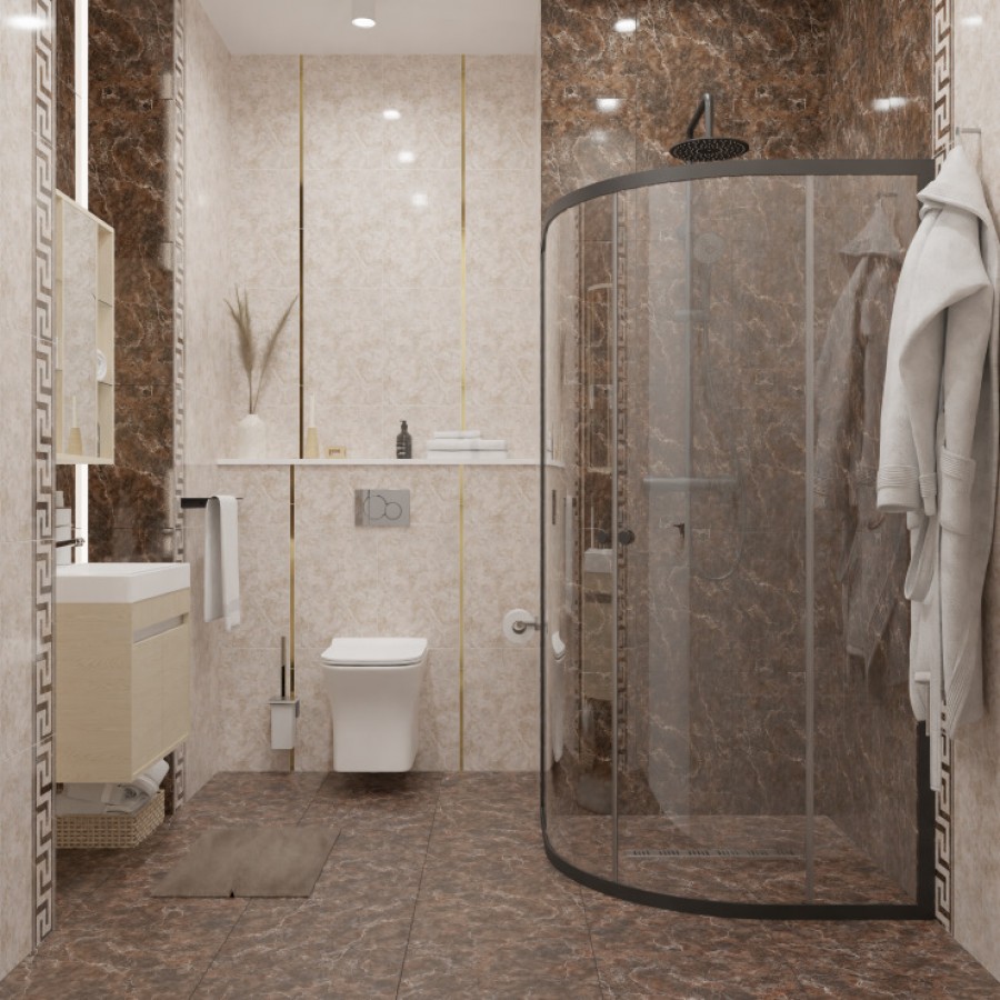 Керамогранит 45x30 Пандора Коричневый Узор TP3045099HS мрамор бежевый глянцевая 8мм Тянь Шань Керамогранит 45x30 Пандора Коричневый Узор TP3045099HS мрамор бежевый глянцевая 8мм Тянь Шань