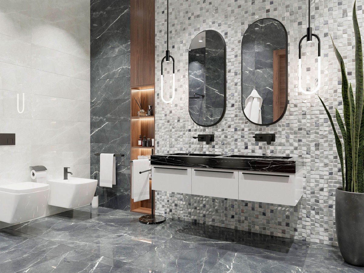 Керамогранит 60x30 Аталия Серый TP3611A мрамор серый глянцевая 8.5мм Тянь Шань Керамогранит 60x30 Аталия Серый TP3611A мрамор серый глянцевая 8.5мм Тянь Шань