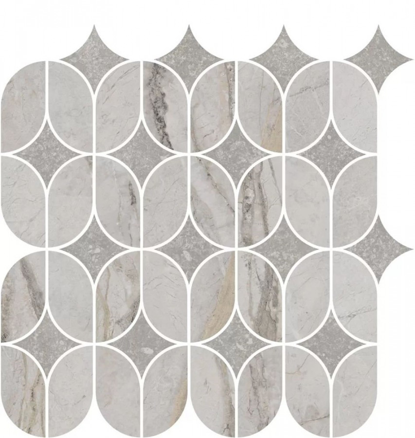 Мозаика 33x30 9мм KMD2HID004BR Декор Ифран наборный серый светлый глянцевый обрезной глянцевая Kerama Marazzi Мозаика 33x30 9мм KMD2HID004BR Декор Ифран наборный серый светлый глянцевый обрезной глянцевая Kerama Marazzi