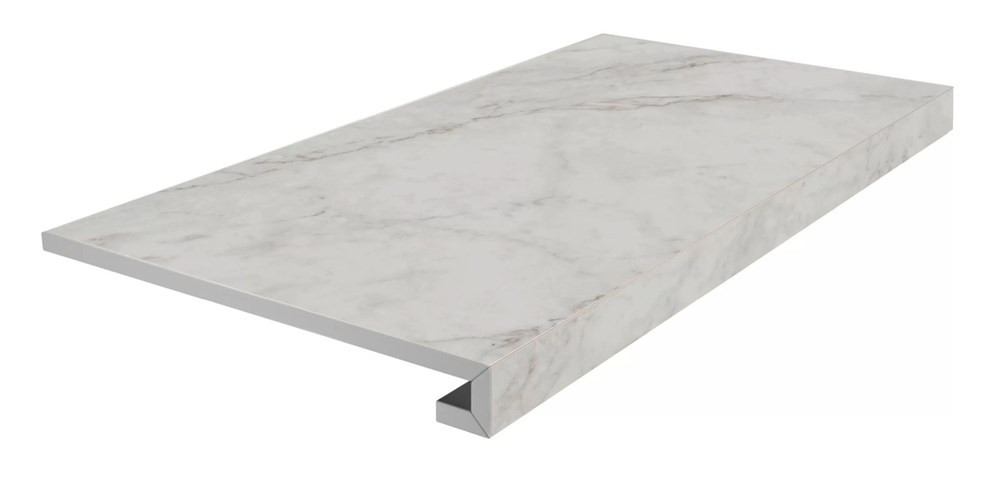 Ступень 60x33 9мм KM6060G0321RGCF Ступень фронтальная клееная Тубкаль белый матовый обрезной матовая Kerama Marazzi Ступень 60x33 9мм KM6060G0321RGCF Ступень фронтальная клееная Тубкаль белый матовый обрезной матовая Kerama Marazzi