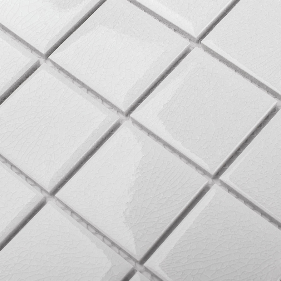 Мозаика Staro White Crackle Glossy глянцевая 31x31 6мм Starmosaic Мозаика Staro White Crackle Glossy глянцевая 31x31 6мм Starmosaic