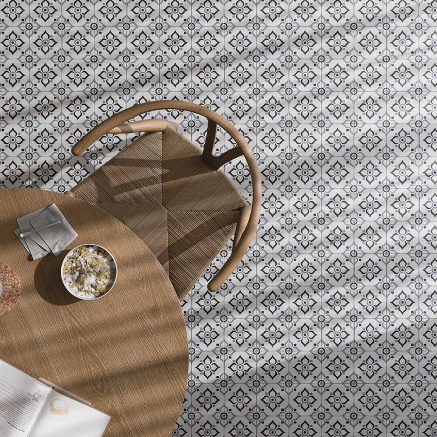 Керамогранит 12x12 Blue Garden Tanger матовая белый узор Harmony Керамогранит 12x12 Blue Garden Tanger матовая белый узор Harmony