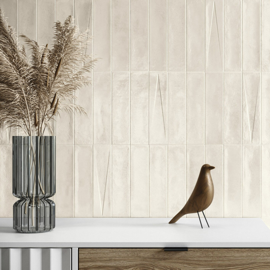 Плитка 25x6 White Decor Glossy Bari глянцевая белый однотонный 9мм Harmony Плитка 25x6 White Decor Glossy Bari глянцевая белый однотонный 9мм Harmony