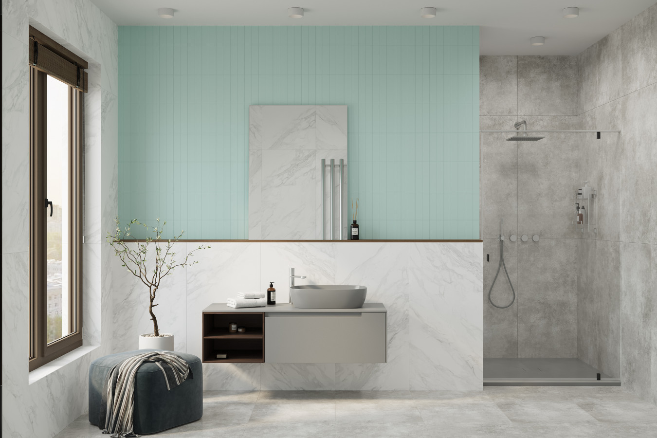 Керамогранит 60x60 11мм Lotani светло-серый УТ-00016003 матовая Creto Керамогранит 60x60 11мм Lotani светло-серый УТ-00016003 матовая Creto