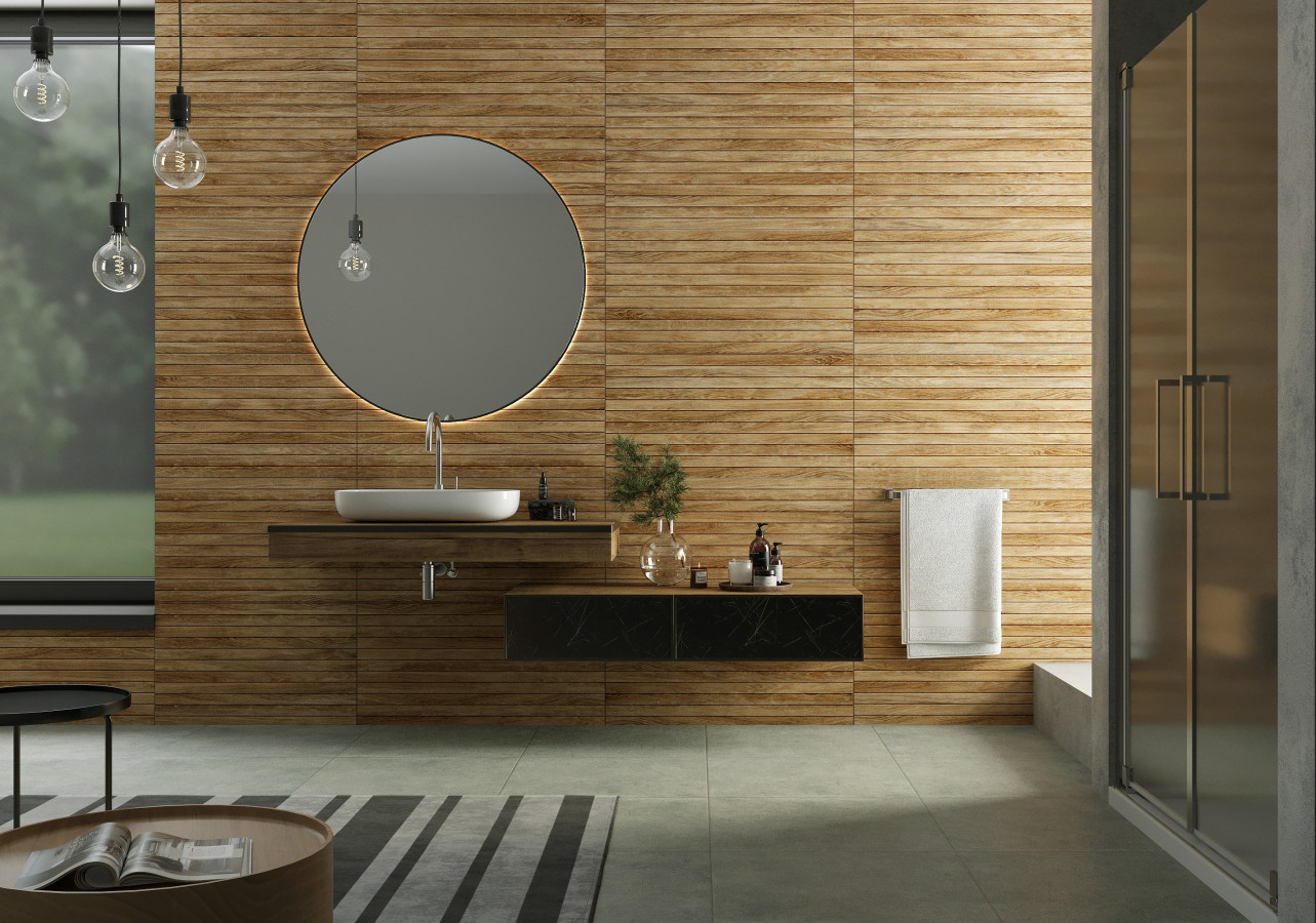 Керамогранит 89x44 8мм Harmony коричневый рельеф ректификат матовая Meissen Керамогранит 89x44 8мм Harmony коричневый рельеф ректификат матовая Meissen