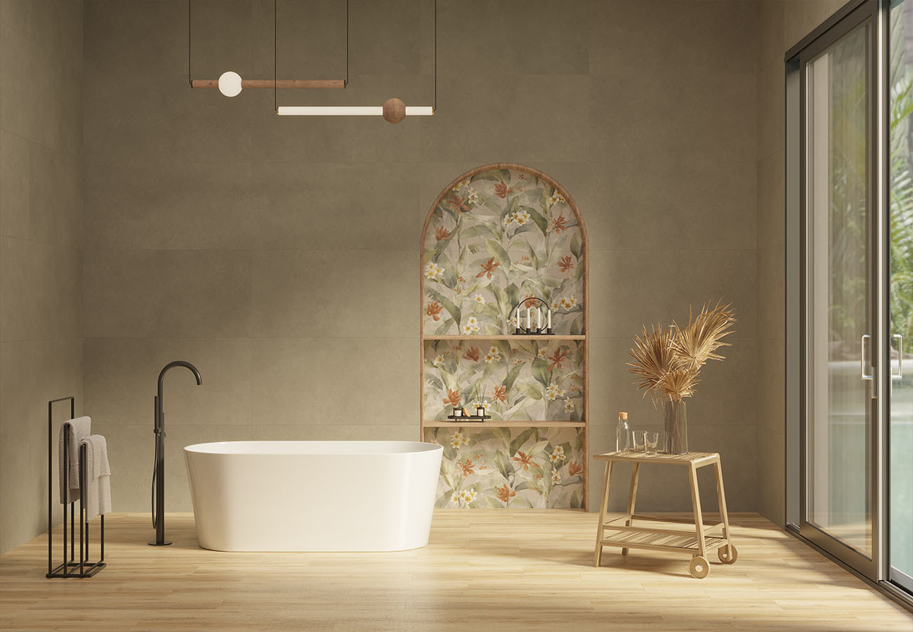 Керамогранит 60x60 6.5мм Floresta листья светло-серый ректификат матовая Meissen Керамогранит 60x60 6.5мм Floresta листья светло-серый ректификат матовая Meissen