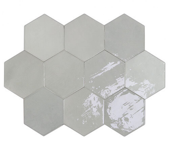 Плитка Wow 12x11 Zellige Hexa Grey 122079 глянцевая серый краска, штукатурка, однотонная 11мм Плитка Wow 12x11 Zellige Hexa Grey 122079 глянцевая серый краска, штукатурка, однотонная 11мм