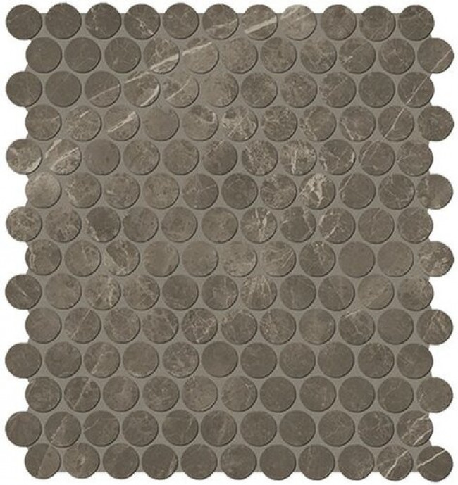 Плитка 33x30 9мм Roma Imperiale Round Mosaico Fltq матовая коричневый мрамор Fap Ceramiche Плитка 33x30 9мм Roma Imperiale Round Mosaico Fltq матовая коричневый мрамор Fap Ceramiche