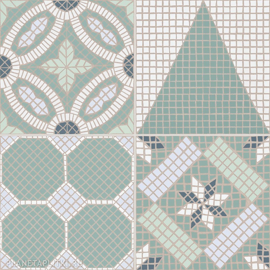 Керамогранит 33x33 7.5мм Tessela Green матовая Gayafores Керамогранит 33x33 7.5мм Tessela Green матовая Gayafores