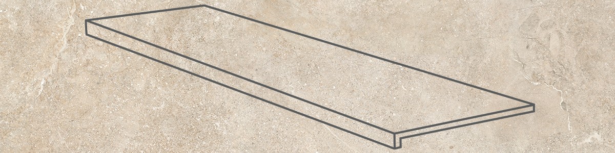 Ступень фронтальная 120x32 Petra Anti Slip Rect. Beige противоскользящая Gres de Aragon Ступень фронтальная 120x32 Petra Anti Slip Rect. Beige противоскользящая Gres de Aragon