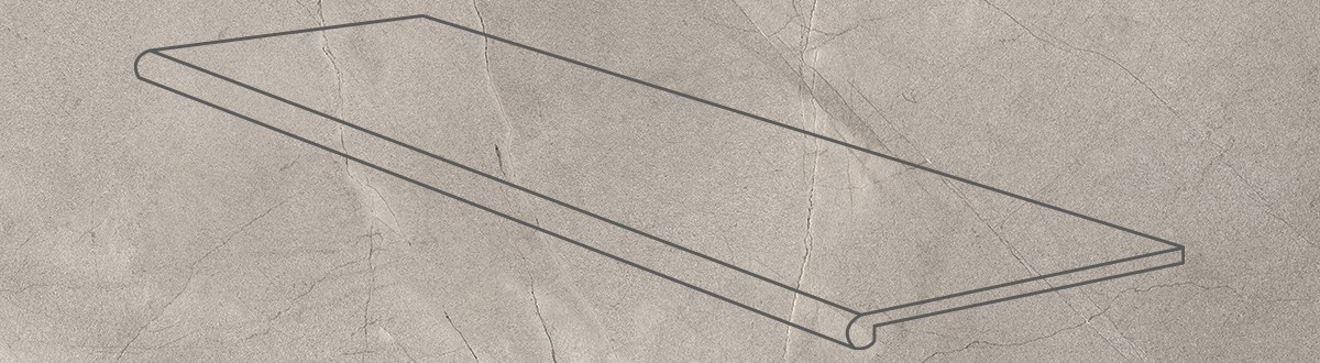 Ступень фронтальная 120x33 Marble Smooth Round. Pulpis матовая Gres de Aragon Ступень фронтальная 120x33 Marble Smooth Round. Pulpis матовая Gres de Aragon